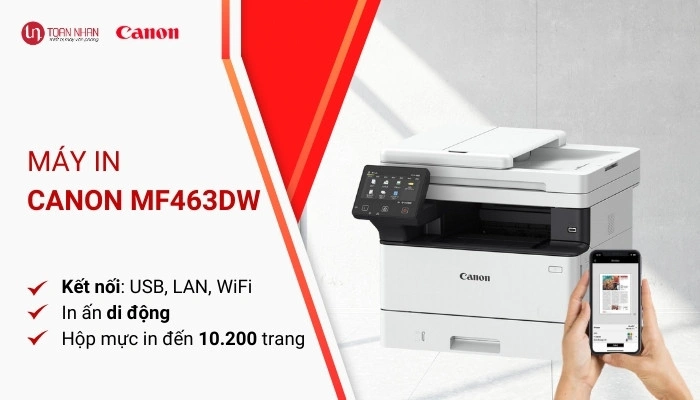 Kết nối không dây với máy in Canon MF463dw