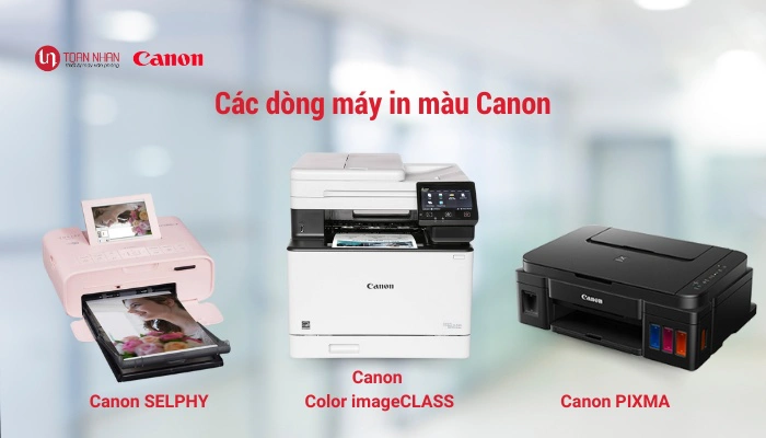 các dòng máy in màu Canon