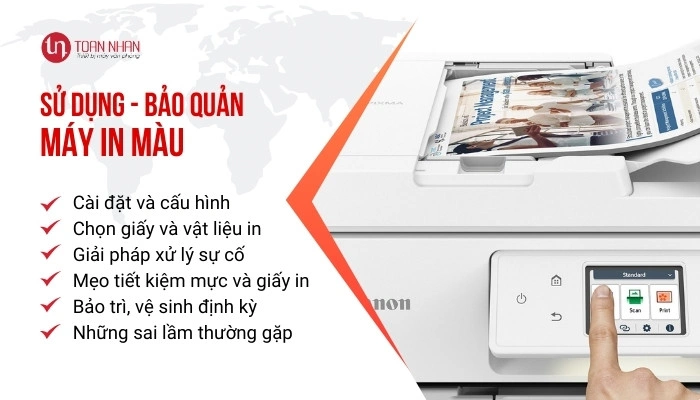 hướng dẫn sử dụng và bảo quản máy in màu chất lượng cao