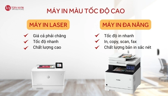 hai loại máy in màu tốc độ cao