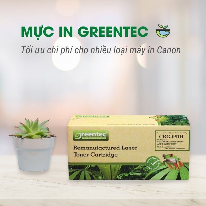 Mực in laser đen trắng Greentec CRG-051H 2