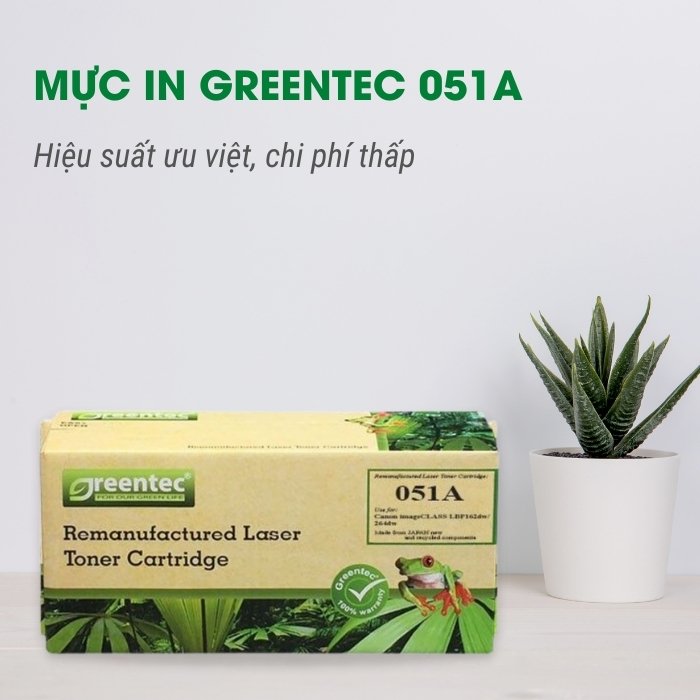 Mực in laser đen trắng Greentec CRG-051A
