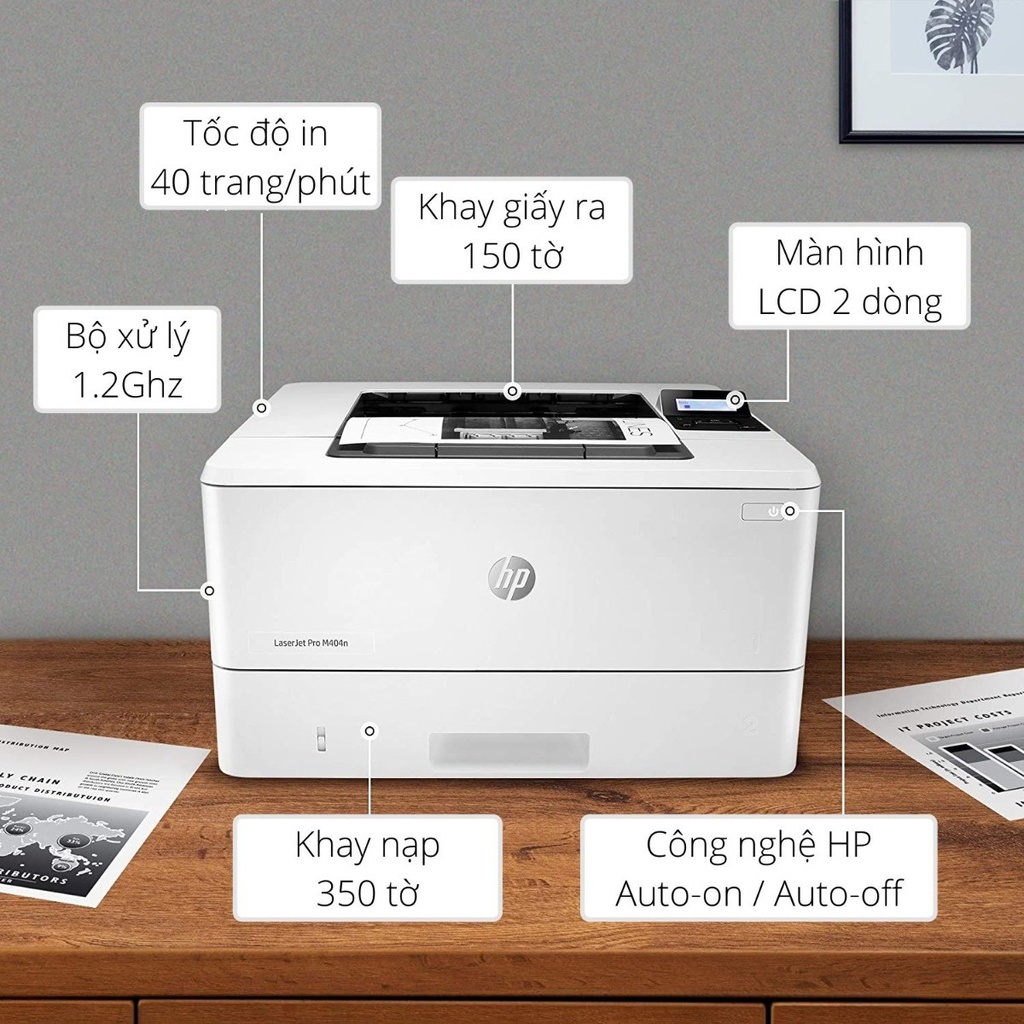 Máy in laser đen trắng đơn năng HP M404N 5