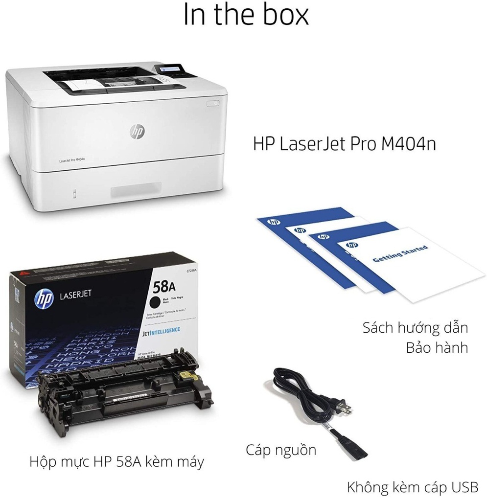 Máy in laser đen trắng đơn năng HP M404N 6