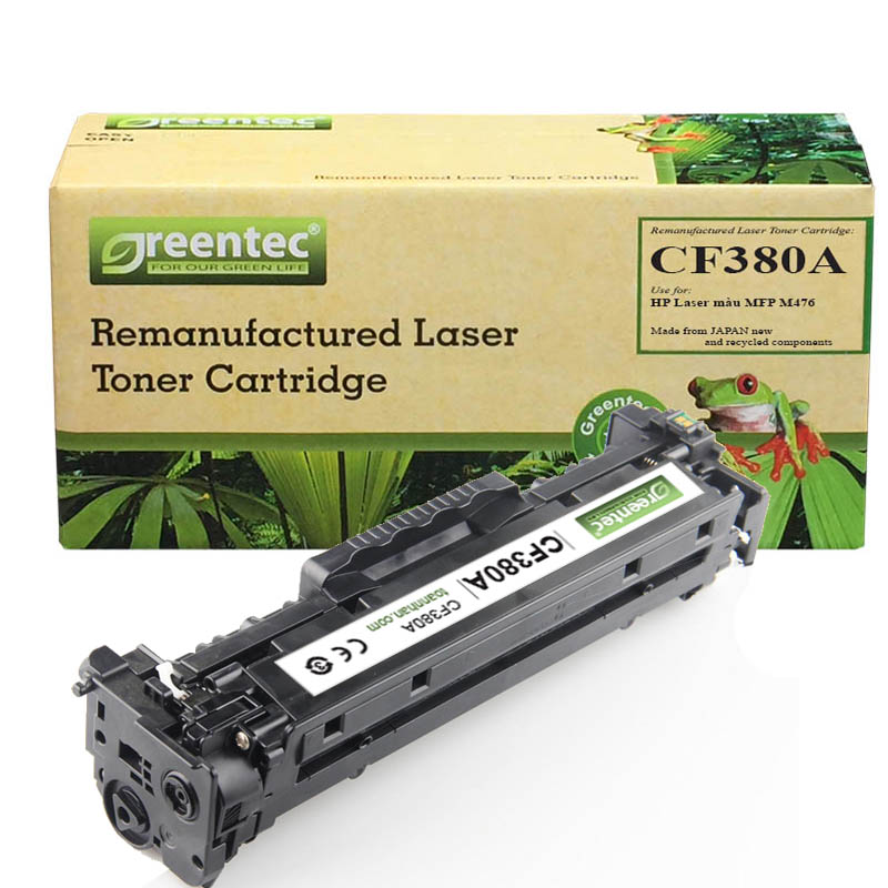 Hộp mực thay thế Greentec CF380A (đen) hiệu suất cao, tương thích cho máy in HP 