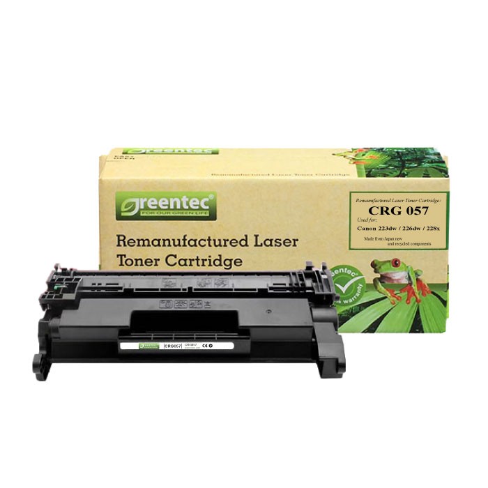 Hộp mực thay thế Greentec Canon CRG-057A (đen) hiệu suất cao, tương thích cho máy in Canon 