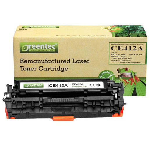 [CAR-GT-CE412A] Hộp mực thay thế Greentec CE412A (vàng) hiệu suất cao, tương thích cho máy in HP 