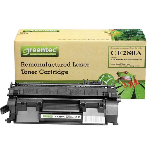 [CAR-GT-CF280A] Hộp mực thay thế Greentec HP CF280A (đen) hiệu suất cao, tương thích cho máy in HP 