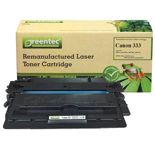 [CAR-GT-333] Hộp mực thay thế Greentec Canon 333 (đen) hiệu suất cao, tương thích cho máy in Canon 