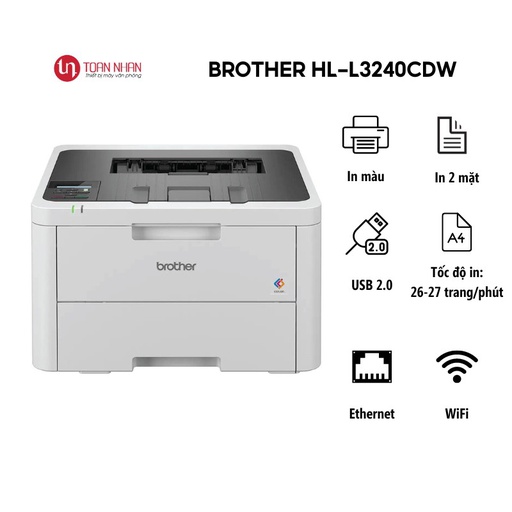 [PRT-BRLJ-L3240CDW] Máy in Laser Brother HL-L3240CDW (A4/ Duplex/ USB/ LAN/ WiFi)