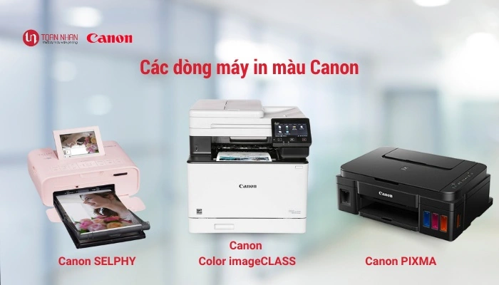 Các dòng máy in màu Canon