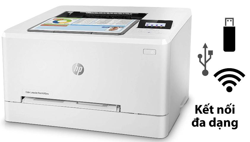 Kết nối in ấn đa dạng máy in màu HP M255nw