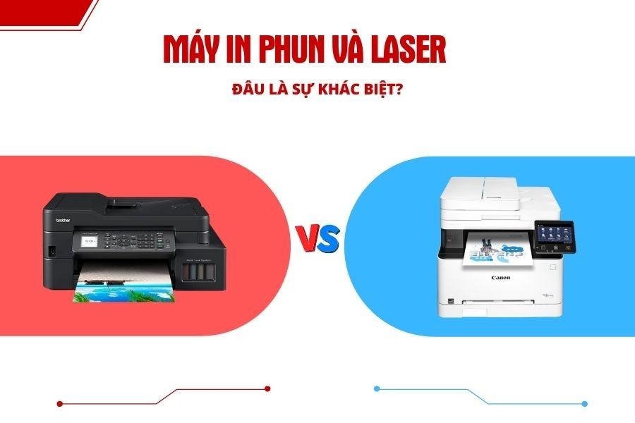 máy in phun màu và laser