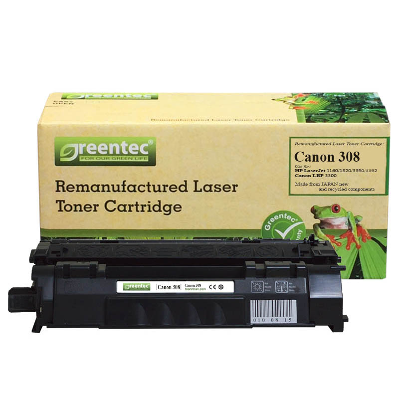 Mực in laser đen trắng Greentec Canon 308