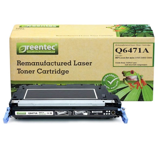 [CAR-GT-Q6471A] Mực in laser màu Greentec Q6471A - Cyan