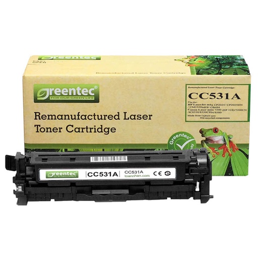 [CAR-GT-CC531A] Mực in laser màu Greentec CC531A