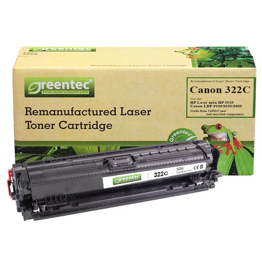 [CAR-GT-322C] Mực in laser màu Greentec Canon 322C