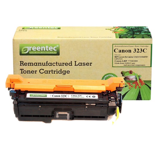[CAR-GT-323C] Mực in laser màu Greentec Canon 323C