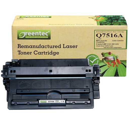 [CAR-GT-Q7516A] Mực in laser đen trắng Greentec Q7516A