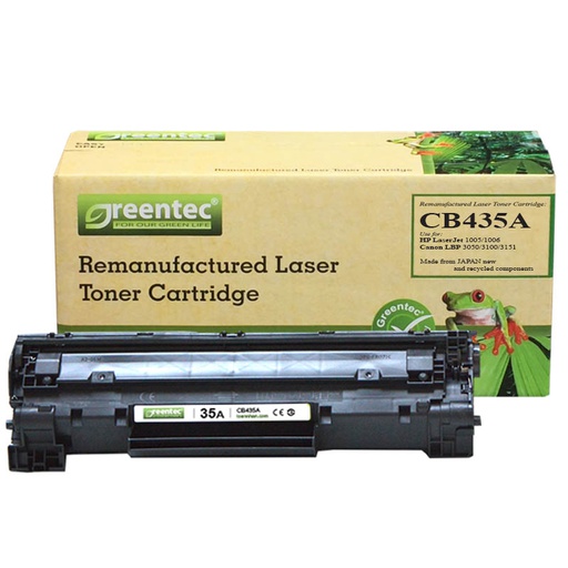 [CAR-GT-CB435A] Mực in laser đen trắng Greentec CB435A