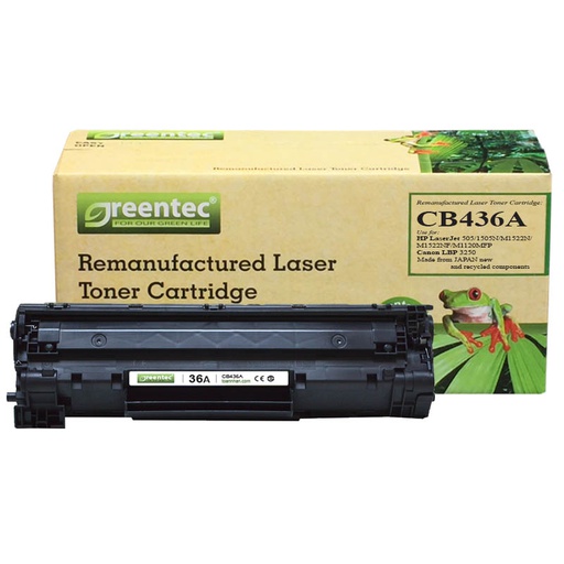 [CAR-GT-CB436A] Mực in laser đen trắng Greentec CB436A