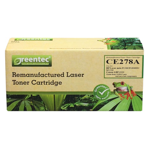 [CAR-GT-CE278A] Mực in laser đen trắng Greentec CE278A