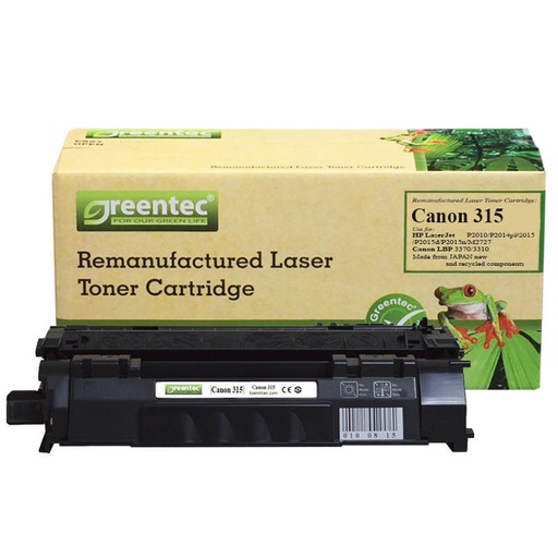 [CAR-GT-315] Mực in laser đen trắng Greentec Canon 315
