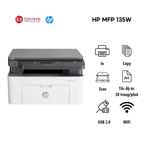[PRT-HPLJ-135W] Máy in HP LaserJet MFP 135w (In/ Copy/ Scan/ A4/ USB/ WiFi)