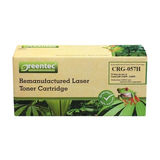 [CAR-GT-057H] Mực in laser đen trắng Greentec CRG-057H